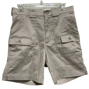 Sportif USA The Original Stretch Desert Tan Boating Cargo Shorts 7” Inseam Sz 30